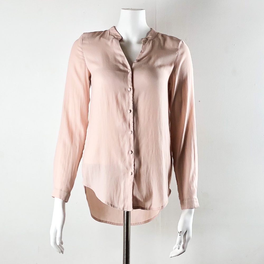 H&M Peach Blouse size 2 with buttons
